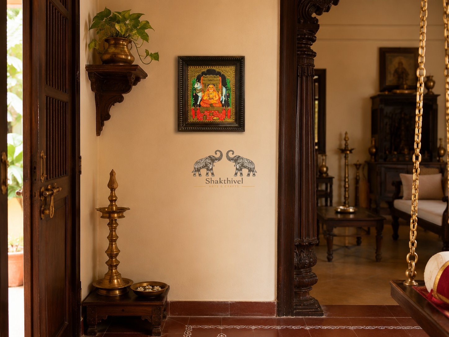 Guru Raghavendra Tanjore Painting