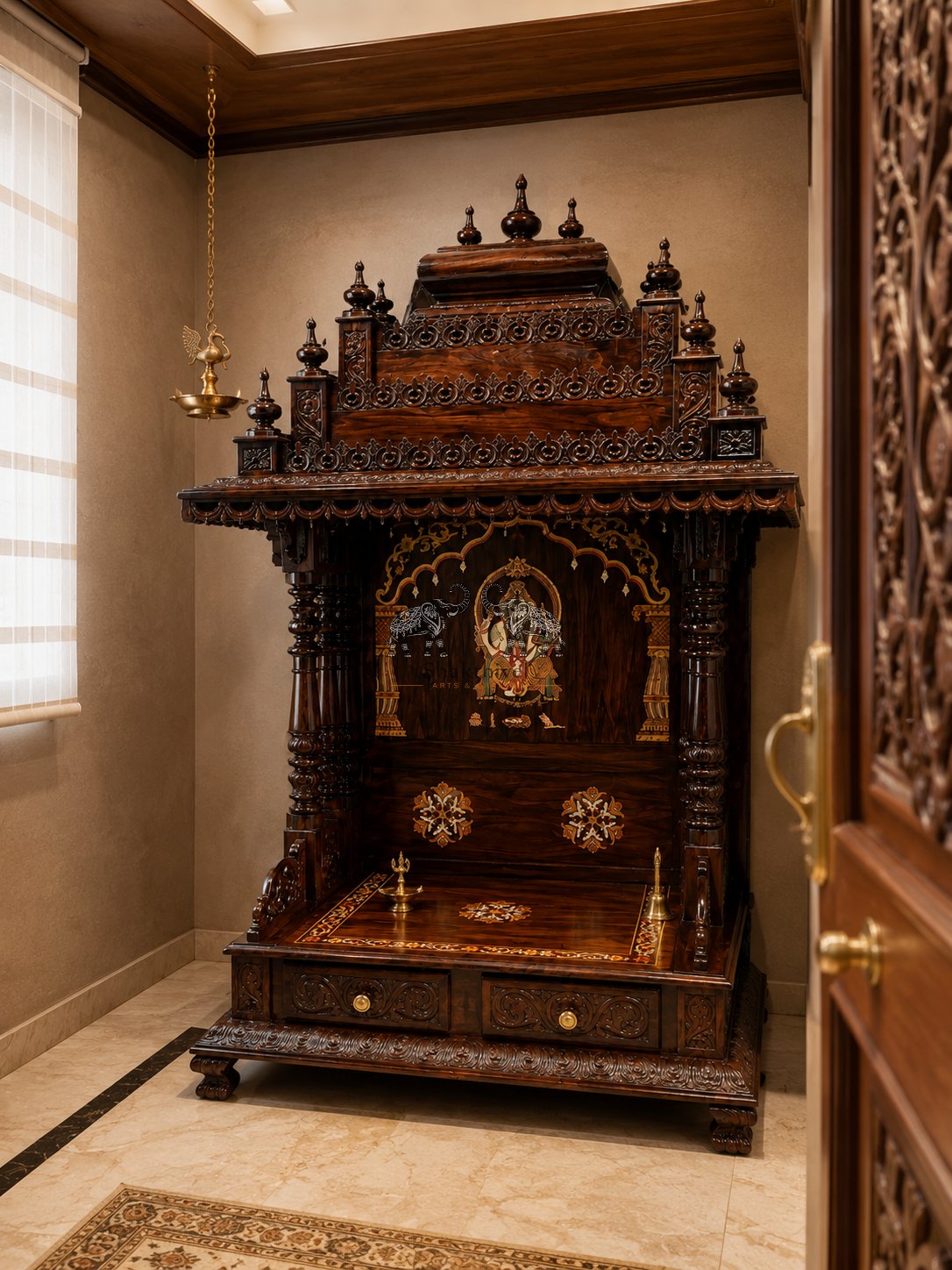Ganapati Mahadwara Rosewood Pooja Temple