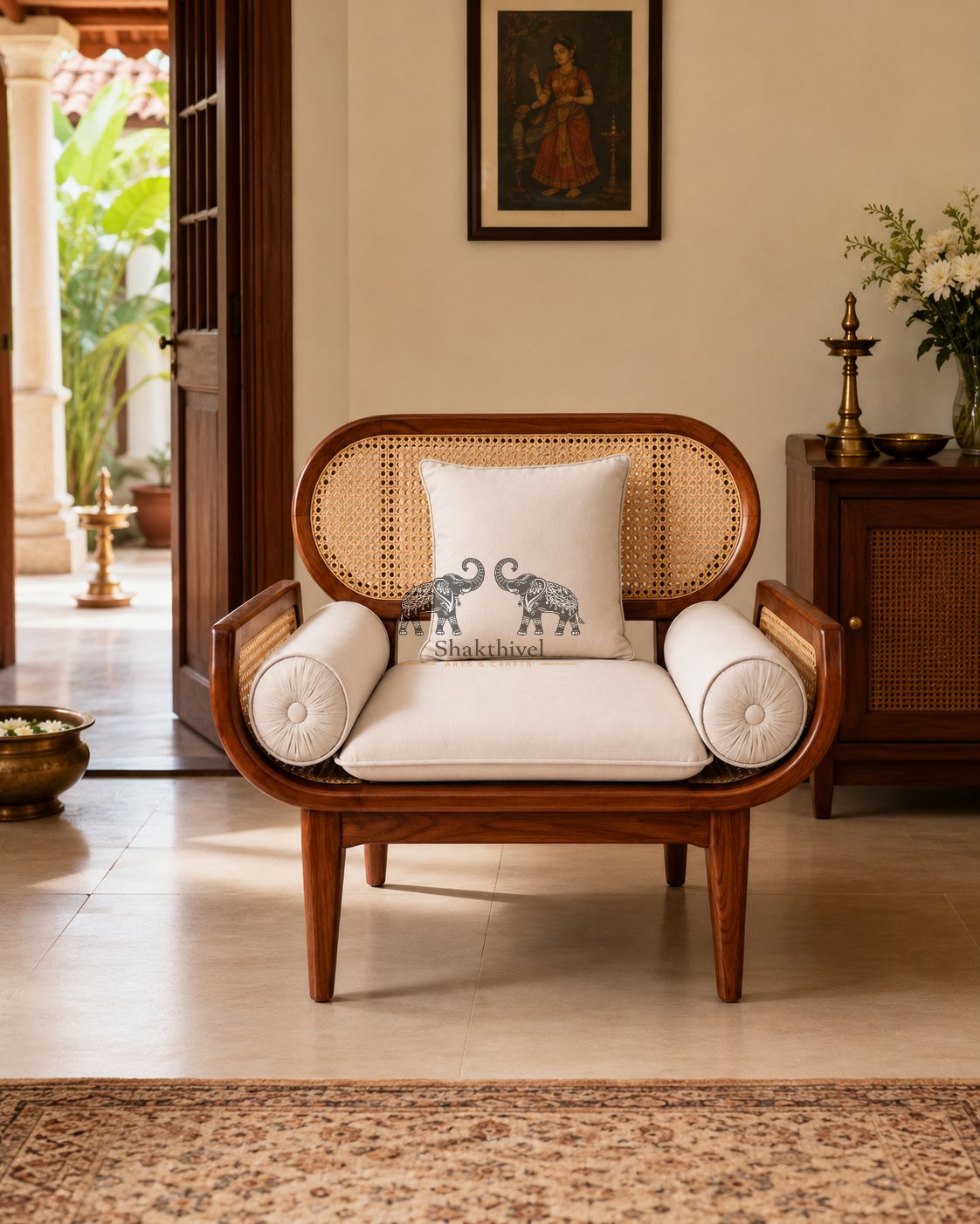 Aesthetic Rosewood Luxury Living Chair